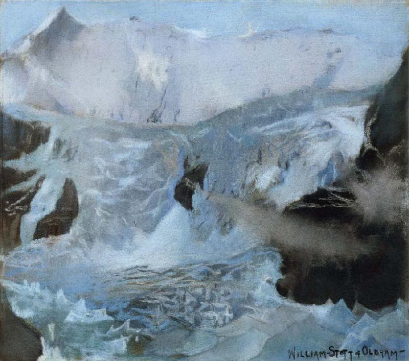 William Stott of Oldham The Fischrhorn Glacier oil painting image